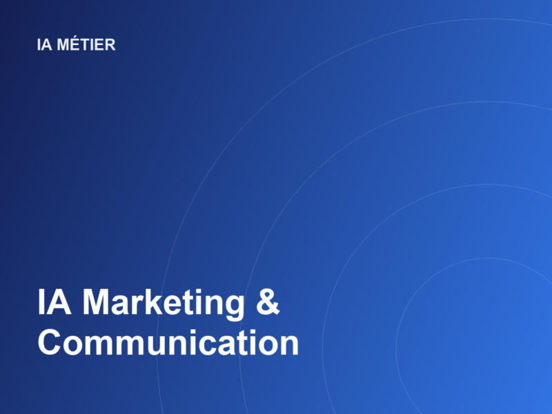 IA Stratégie marketing & communication