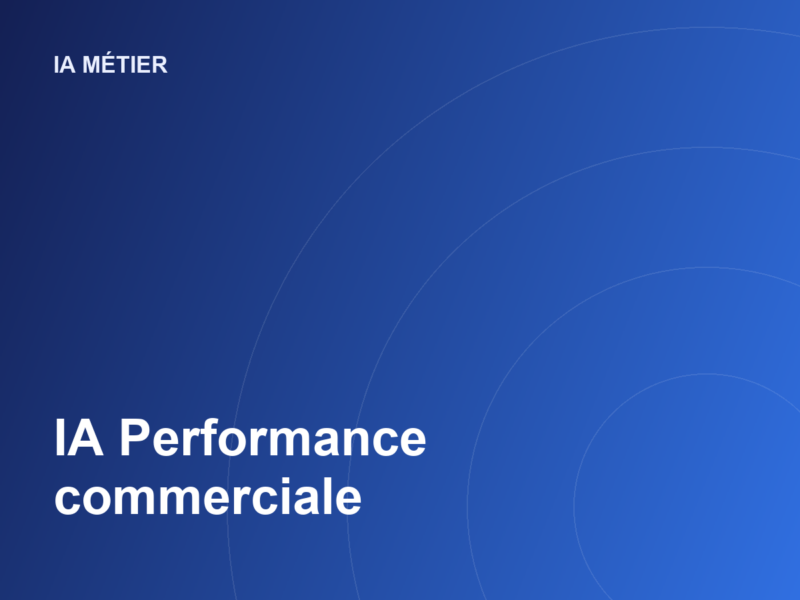 IA Performance commerciale